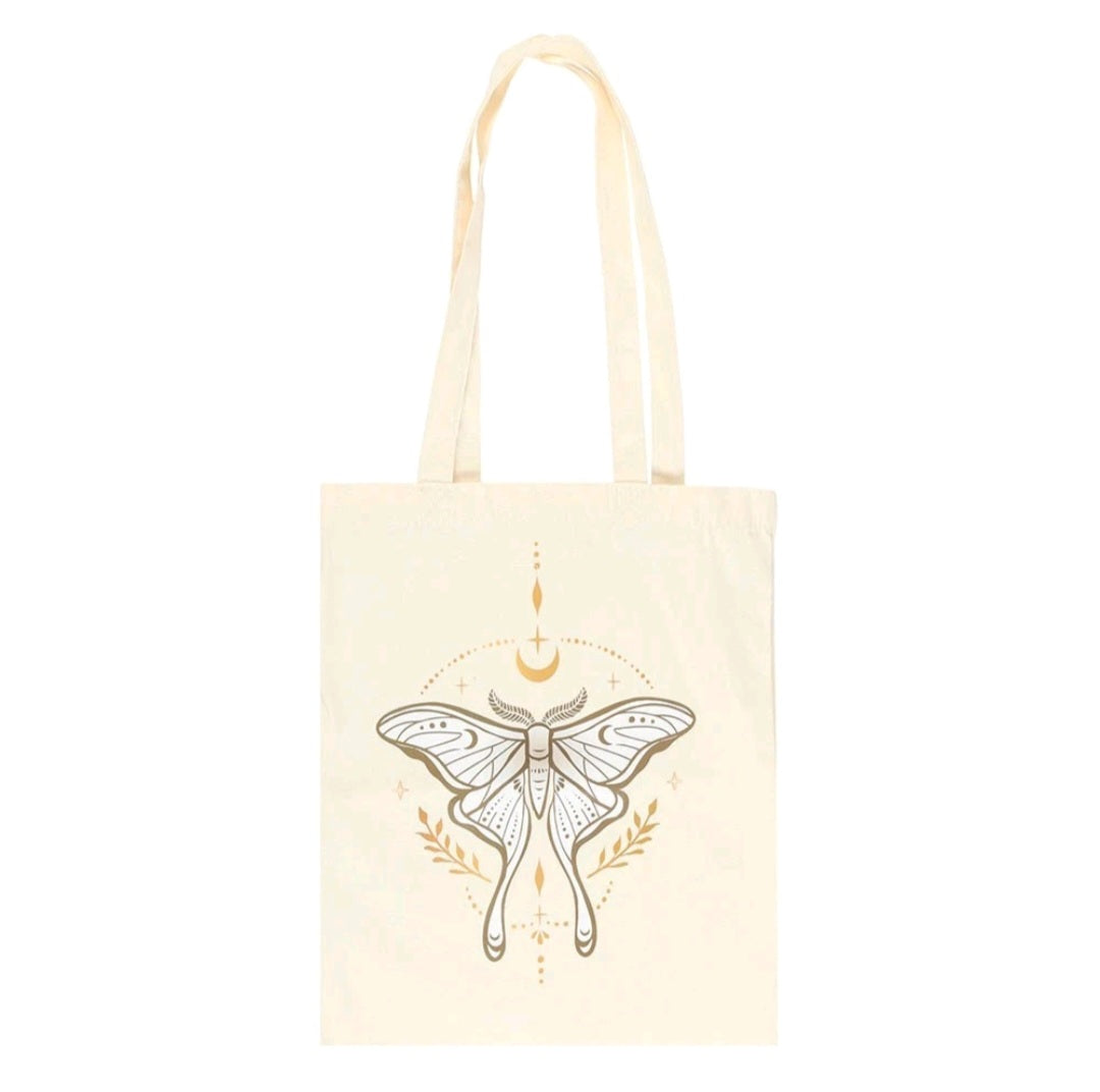 Light Luna Moth Polycotton Tote Bag