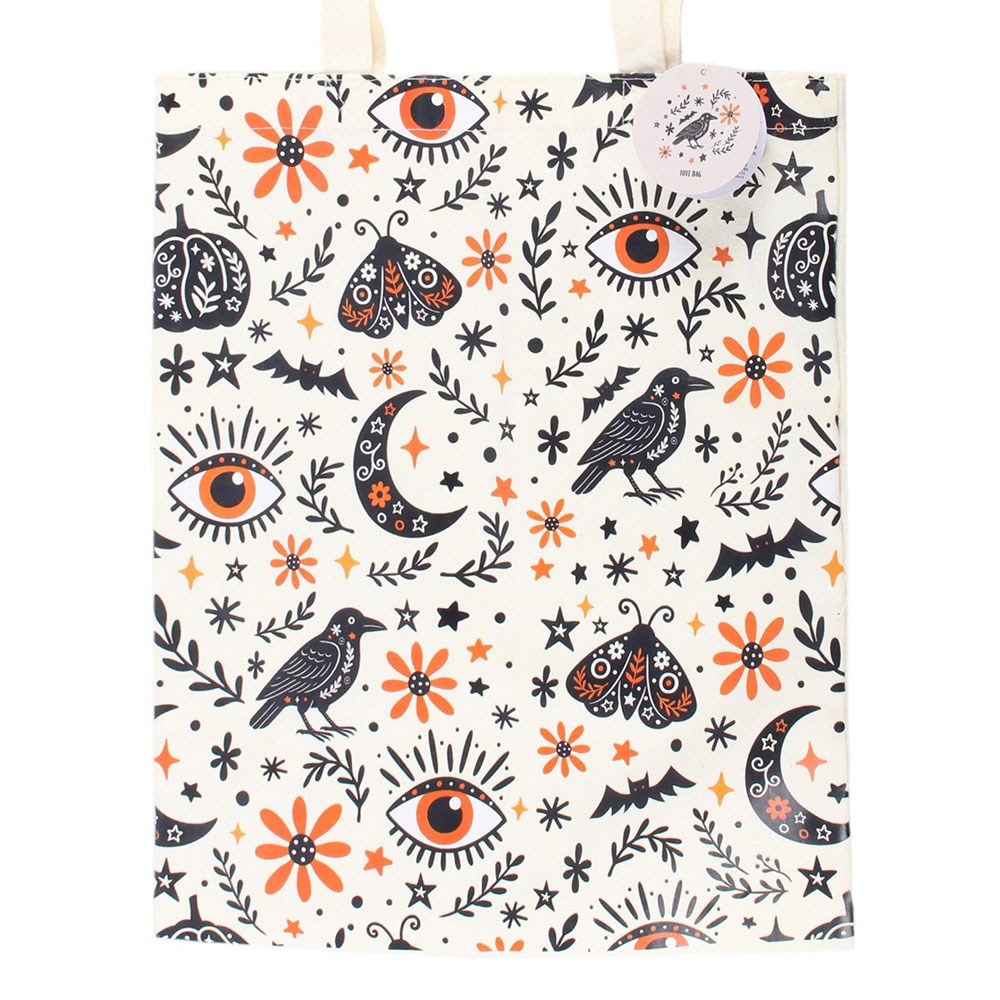 Frightful Folk Print Tote Bag