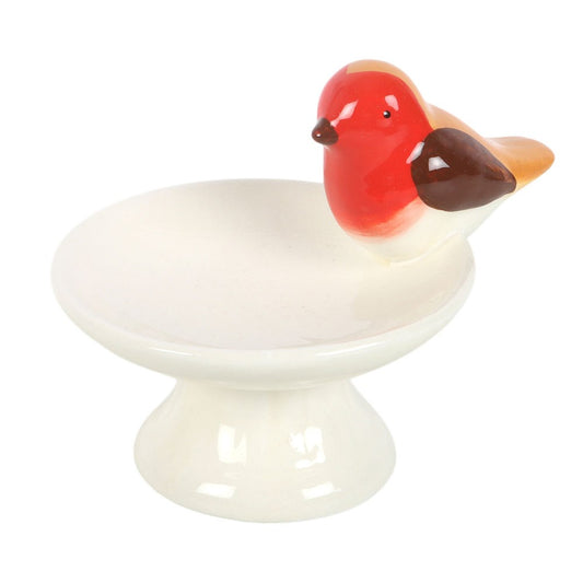 Robin Bird Bath Trinket Dish