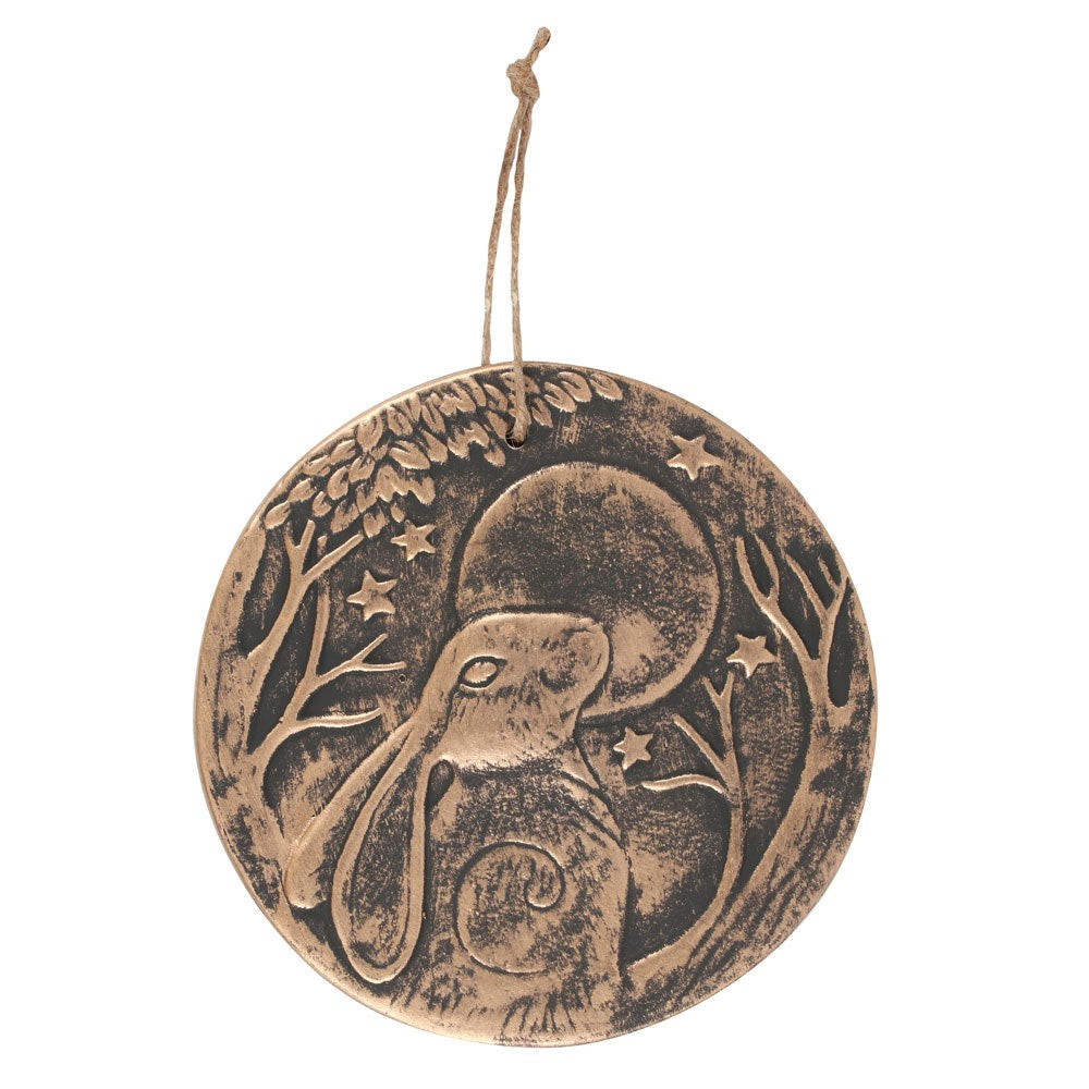 Terracotta Hare Plaque by Lisa Parker