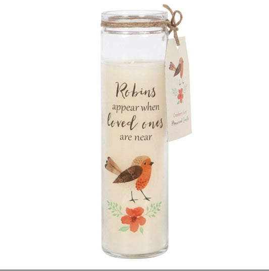 Robins Appear Cranberry Tube Candle